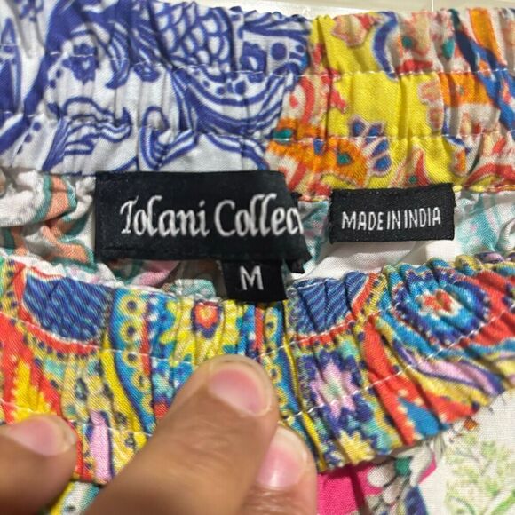 Tolani Collection Womens Pants Multicolor Medium Straight Leg Paisley Palazzo - Picture 4 of 16